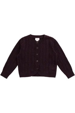Maxine Knitted Cardigan - Blackcurrant
