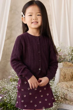 Maxine Knitted Cardigan - Blackcurrant
