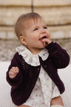 Maxine Knitted Cardigan - Blackcurrant