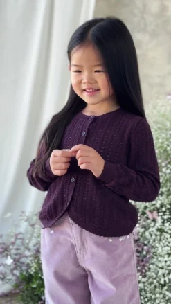 Maxine Knitted Cardigan - Blackcurrant