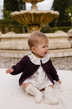 Maxine Knitted Cardigan - Blackcurrant