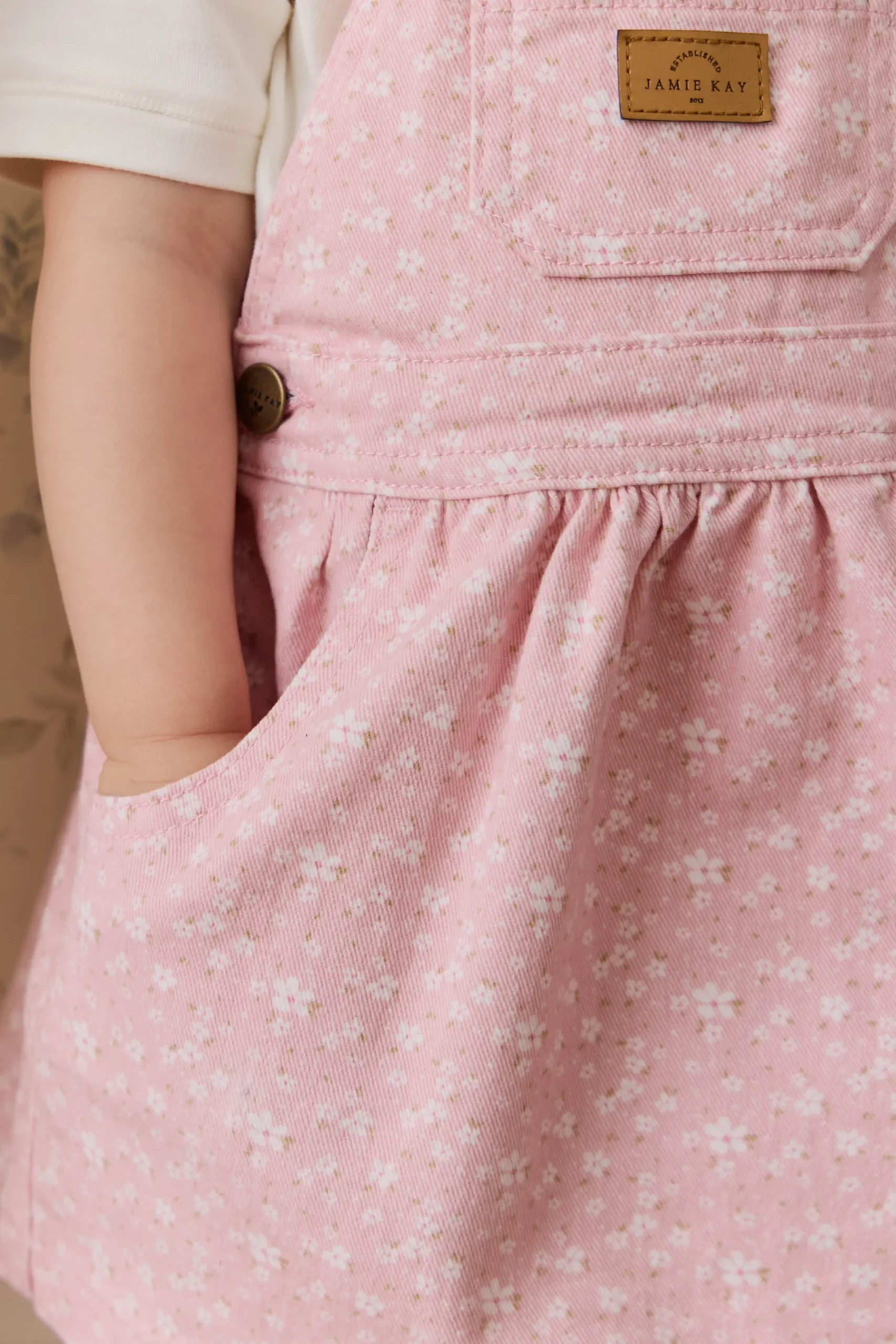Norah Overall Dress-Paula Powder