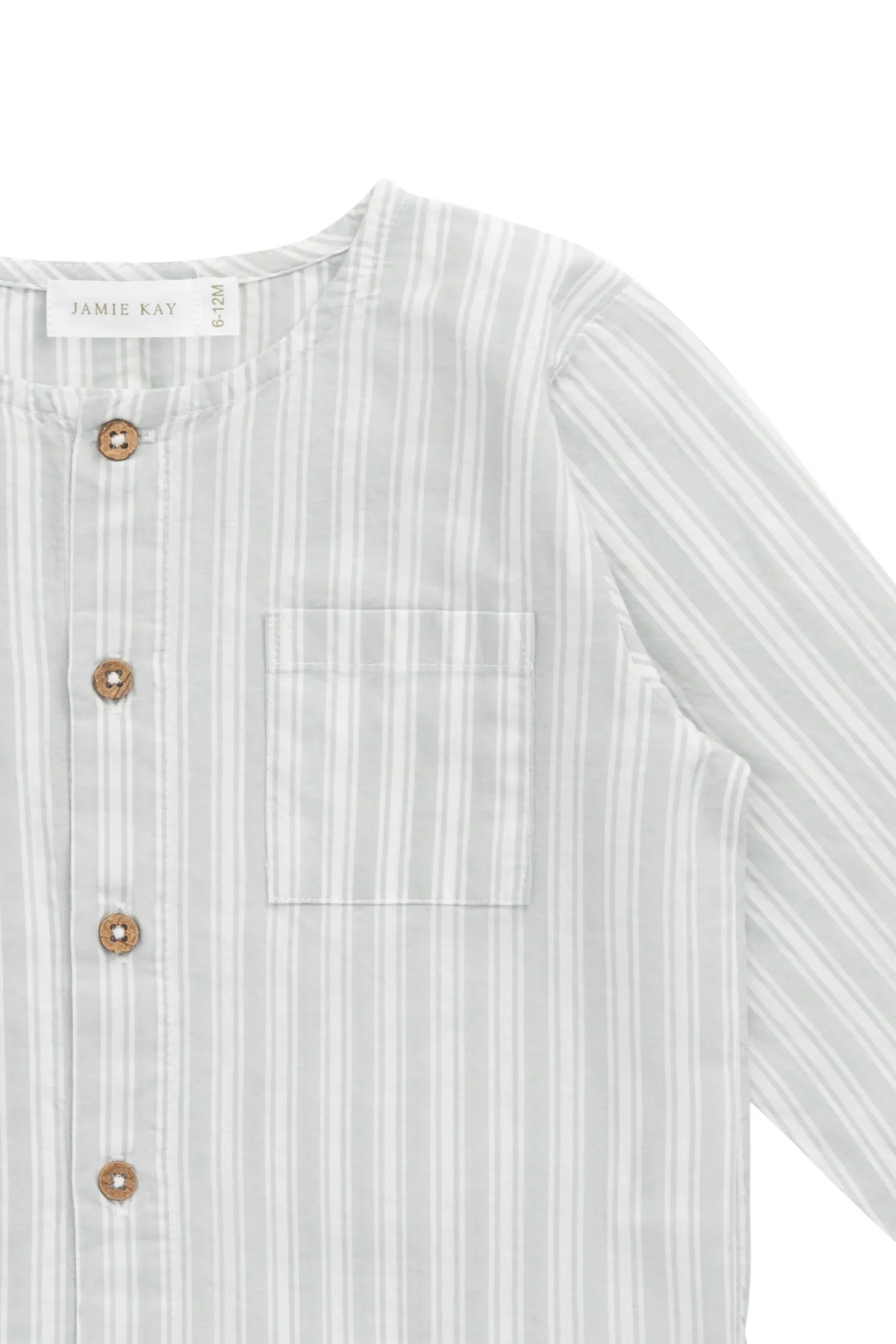Organic Cotton Albie Top - Variegated Stripe Shoreline