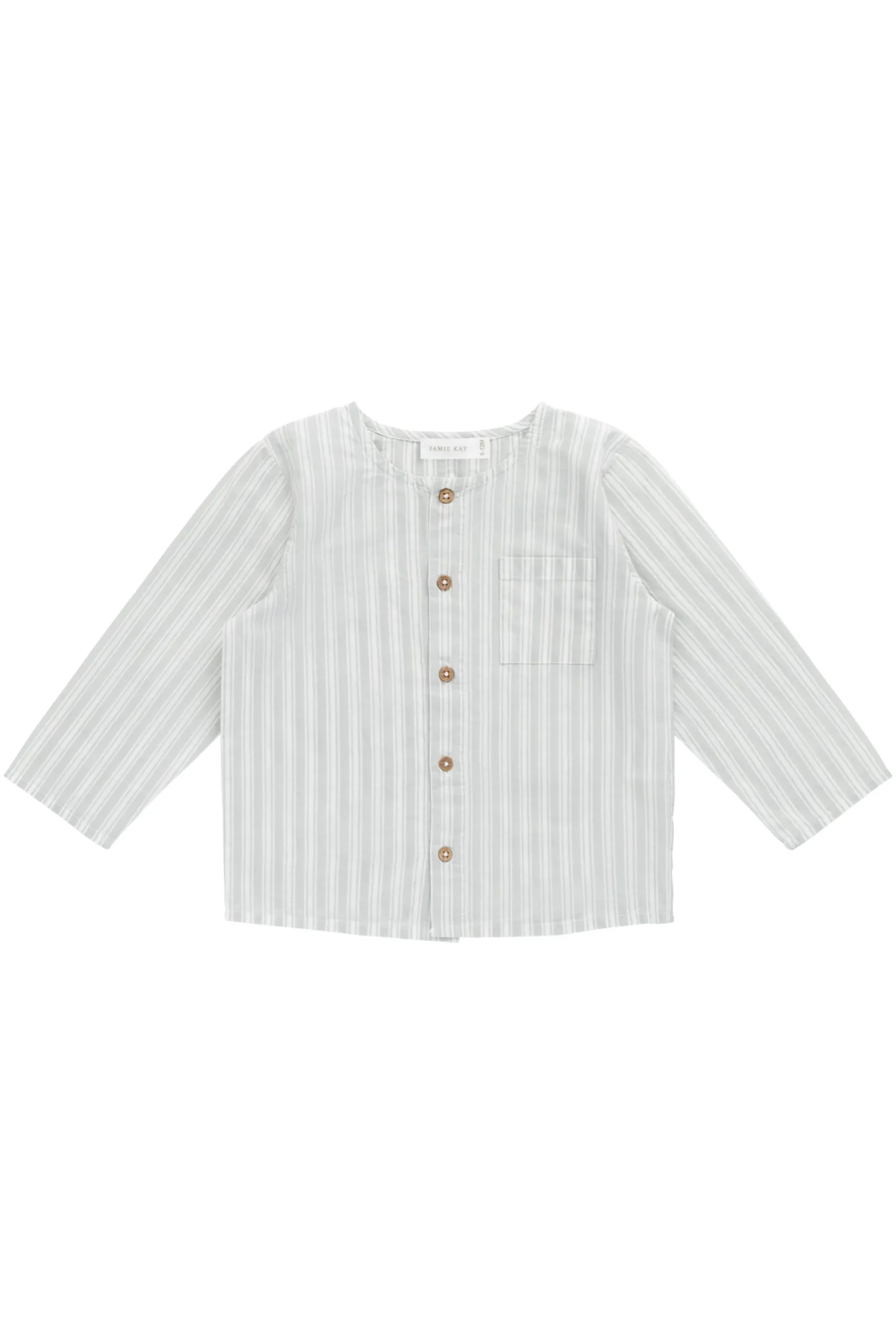 Organic Cotton Albie Top - Variegated Stripe Shoreline