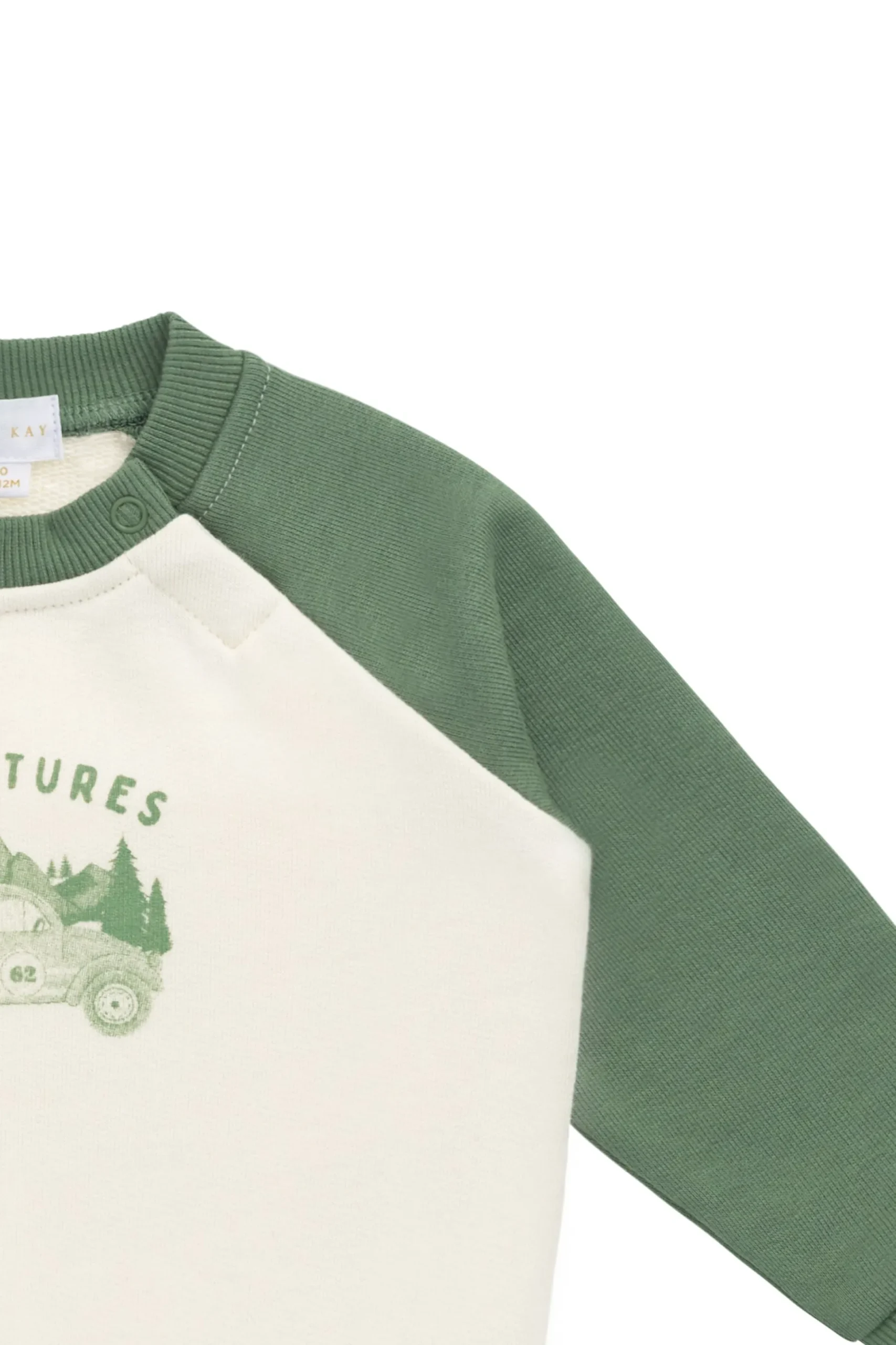 Organic Cotton Alden Sweatshirt - Adventure Buggy Snow Pea