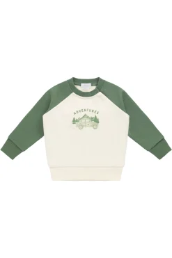 Organic Cotton Alden Sweatshirt - Adventure Buggy Snow Pea
