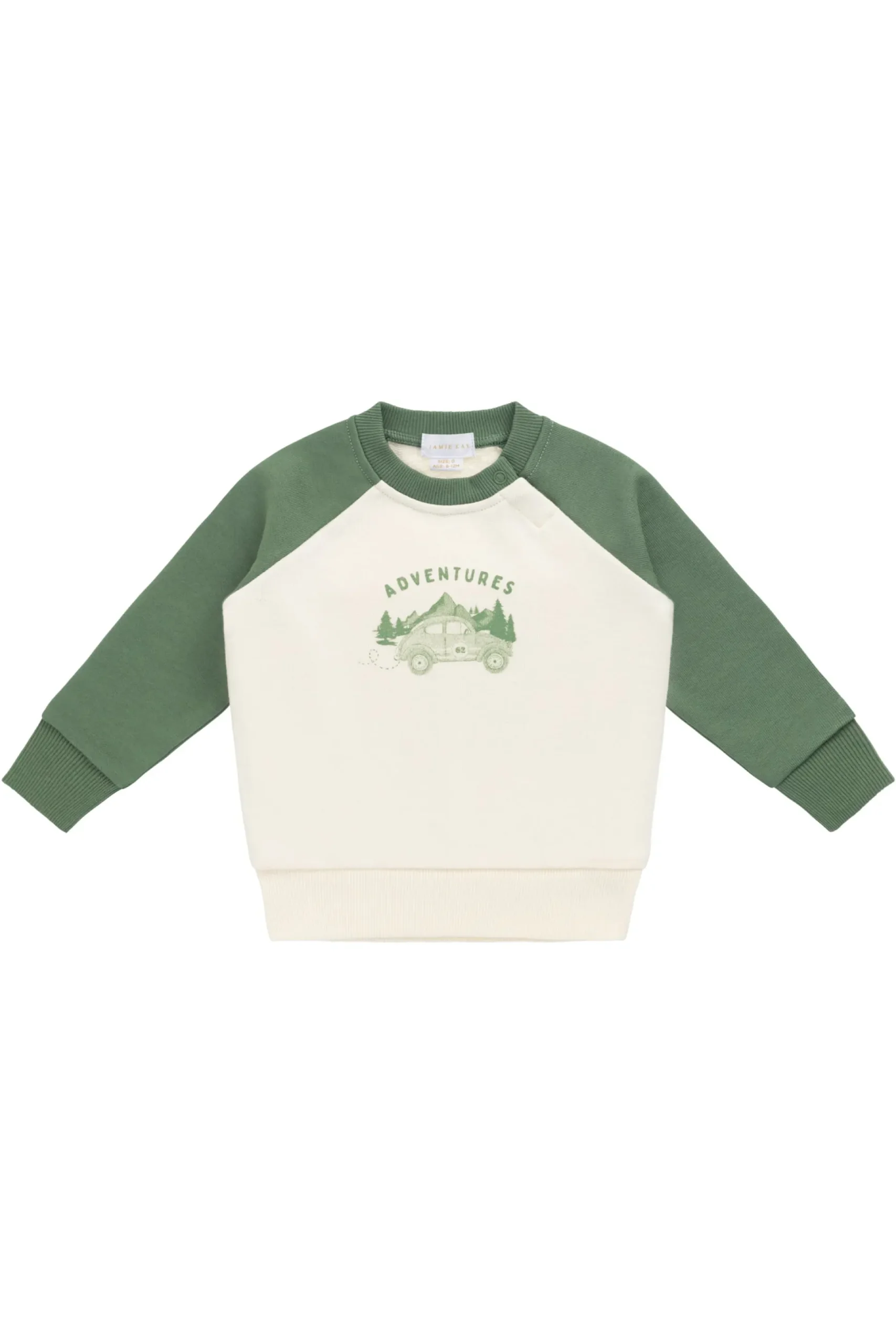 Organic Cotton Alden Sweatshirt - Adventure Buggy Snow Pea