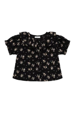 Organic Cotton Alora Top - Cassie Caviar
