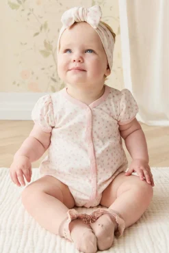 Organic Cotton Antoinette Playsuit - Victoria Blush