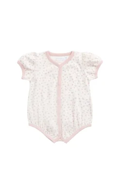 Organic Cotton Antoinette Playsuit - Victoria Blush