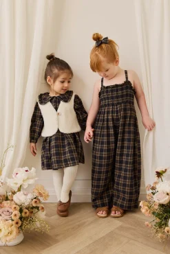 Organic Cotton Arabella Jumpsuit - Woodland Check