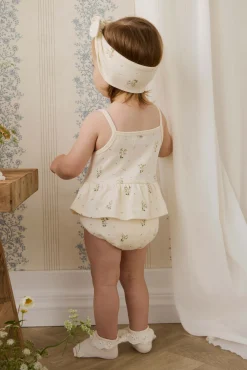 Organic Cotton Astra Playsuit - Josepha Egret Small