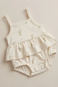Organic Cotton Astra Playsuit - Josepha Egret Small