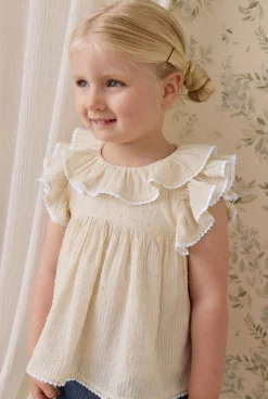 Organic Cotton Banks Blouse-Parchment