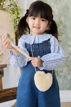 Organic Cotton Bellamy Blouse - Mon Amour Stripe Indigo