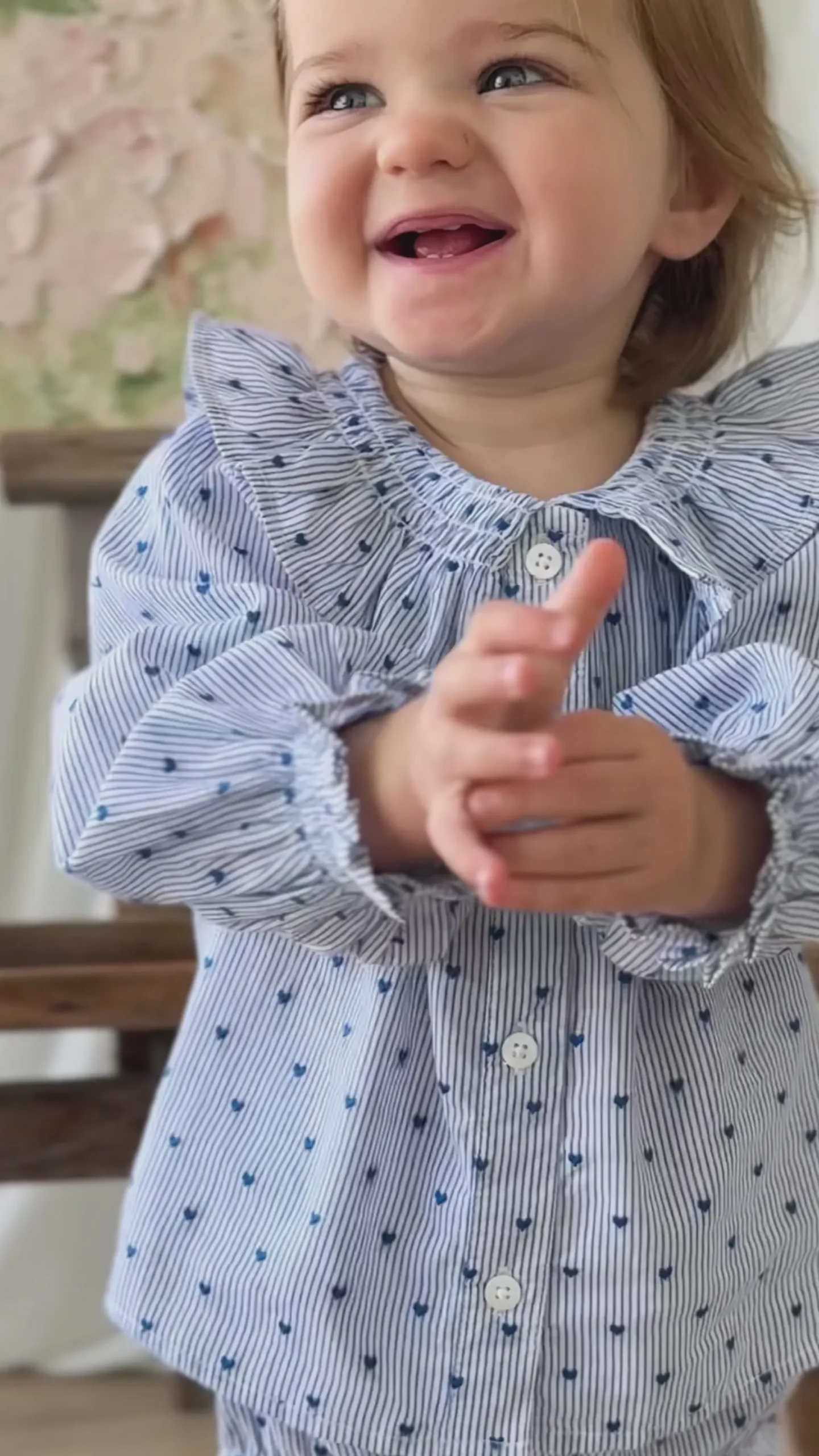 Organic Cotton Bellamy Blouse - Mon Amour Stripe Indigo