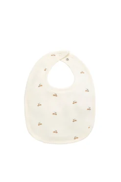 Organic Cotton Bib - Forest Night Acorns