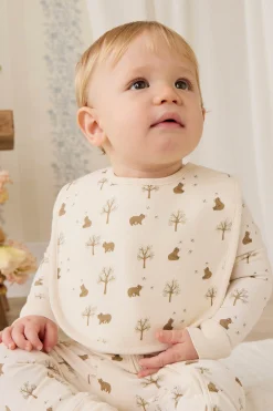 Organic Cotton Bib - Honey Bear Cloud