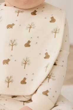 Organic Cotton Bib - Honey Bear Cloud