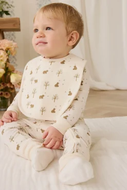 Organic Cotton Bib - Honey Bear Cloud