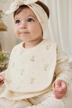 Organic Cotton Bib - Josepha Egret Small