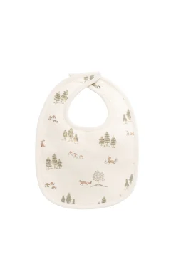 Organic Cotton Bib - Pine Forest Friends