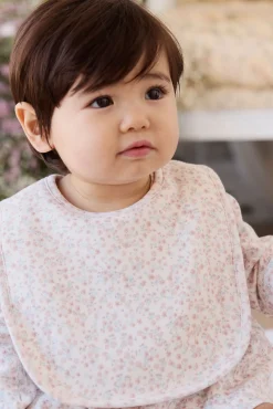 Organic Cotton Bib - Posy Milk