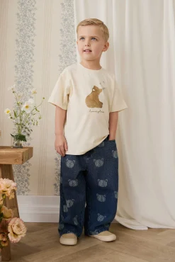 Organic Cotton Bjorn Tee - Cloud Honeybee Bear