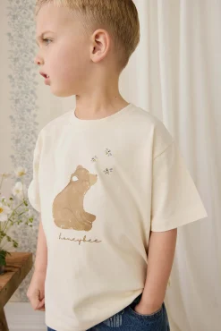 Organic Cotton Bjorn Tee - Cloud Honeybee Bear