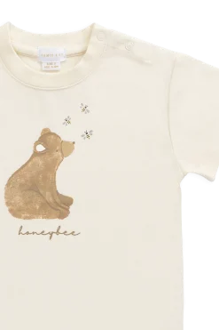 Organic Cotton Bjorn Tee - Cloud Honeybee Bear