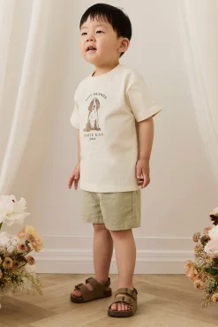 Organic Cotton Bjorn Tee - Parchment Best Friends