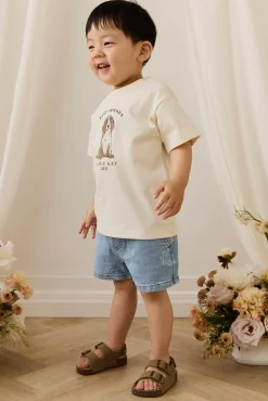 Organic Cotton Bjorn Tee - Parchment Best Friends