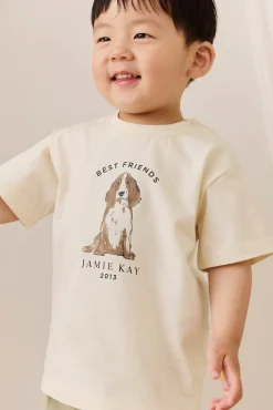 Organic Cotton Bjorn Tee - Parchment Best Friends