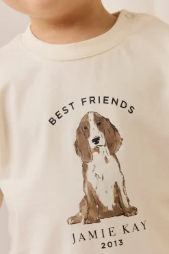 Organic Cotton Bjorn Tee - Parchment Best Friends
