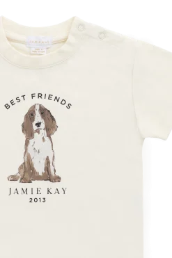Organic Cotton Bjorn Tee - Parchment Best Friends
