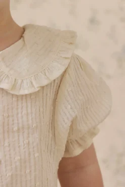 Organic Cotton Bowie Blouse-Parchment
