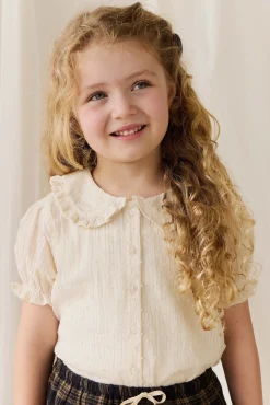 Organic Cotton Bowie Blouse-Parchment