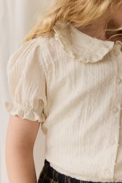 Organic Cotton Bowie Blouse-Parchment