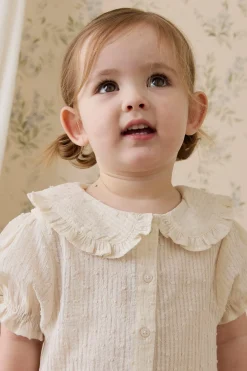 Organic Cotton Bowie Blouse-Parchment