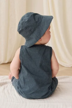 Organic Cotton Bucket Hat - Forest Grid