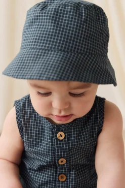 Organic Cotton Bucket Hat - Forest Grid