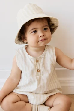 Organic Cotton Bucket Hat - Variegated Stripe Foam
