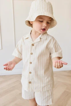 Organic Cotton Bucket Hat - Variegated Stripe Foam