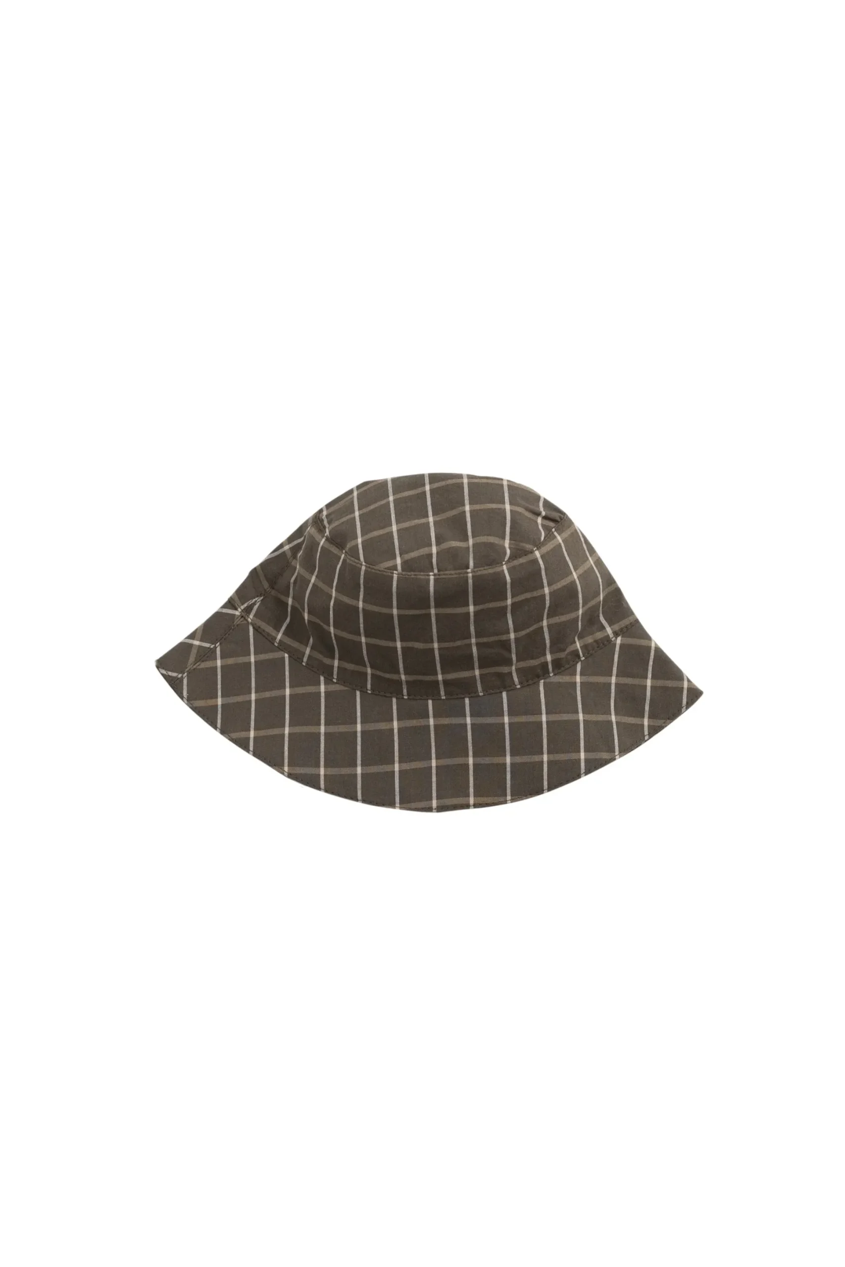 Organic Cotton Bucket Hat - Variegated Grid Tarmac