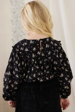 Organic Cotton Caroline Blouse - Cassie Caviar