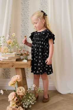 Organic Cotton Caroline Dress - Cassie Caviar