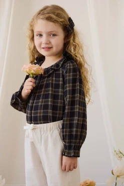 Organic Cotton Cecile Top - Woodland Check