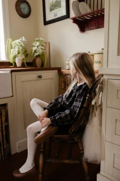 Organic Cotton Cecile Top - Woodland Check