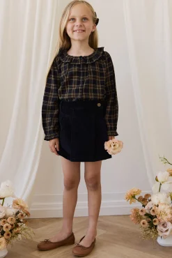 Organic Cotton Cecile Top - Woodland Check