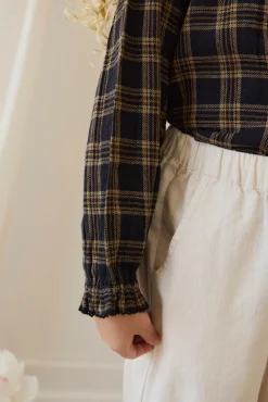 Organic Cotton Cecile Top - Woodland Check